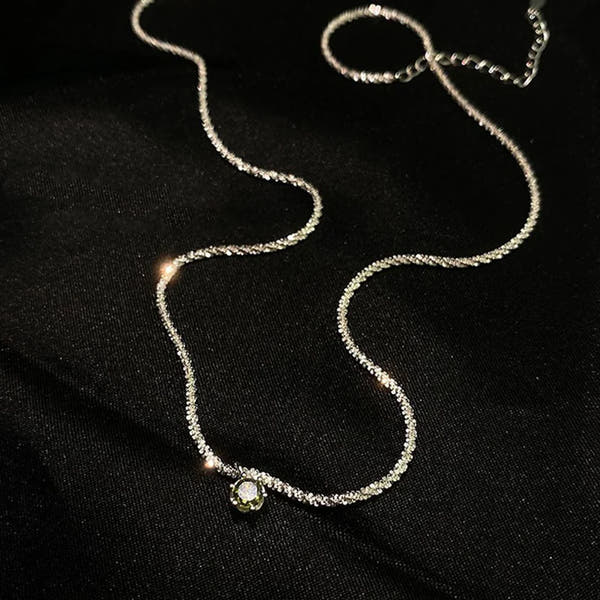 LATS 2022 New Sparkling Clavicle Chain Choker Necklace for Women Wedding Clavicle Flat Chain Necklaces Fashion Jewelry Gift